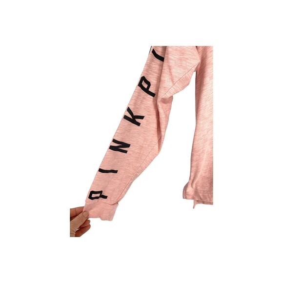 VICTORIAS SECRET PINK STORE PULLOVER T SHIRT HOODIE LARGE LONG SLEEVES L - Picture 4 of 5